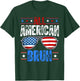 4th of July All American Bruh Patriotic Boys Kids T-Shirt - T-Shirt | Forest
