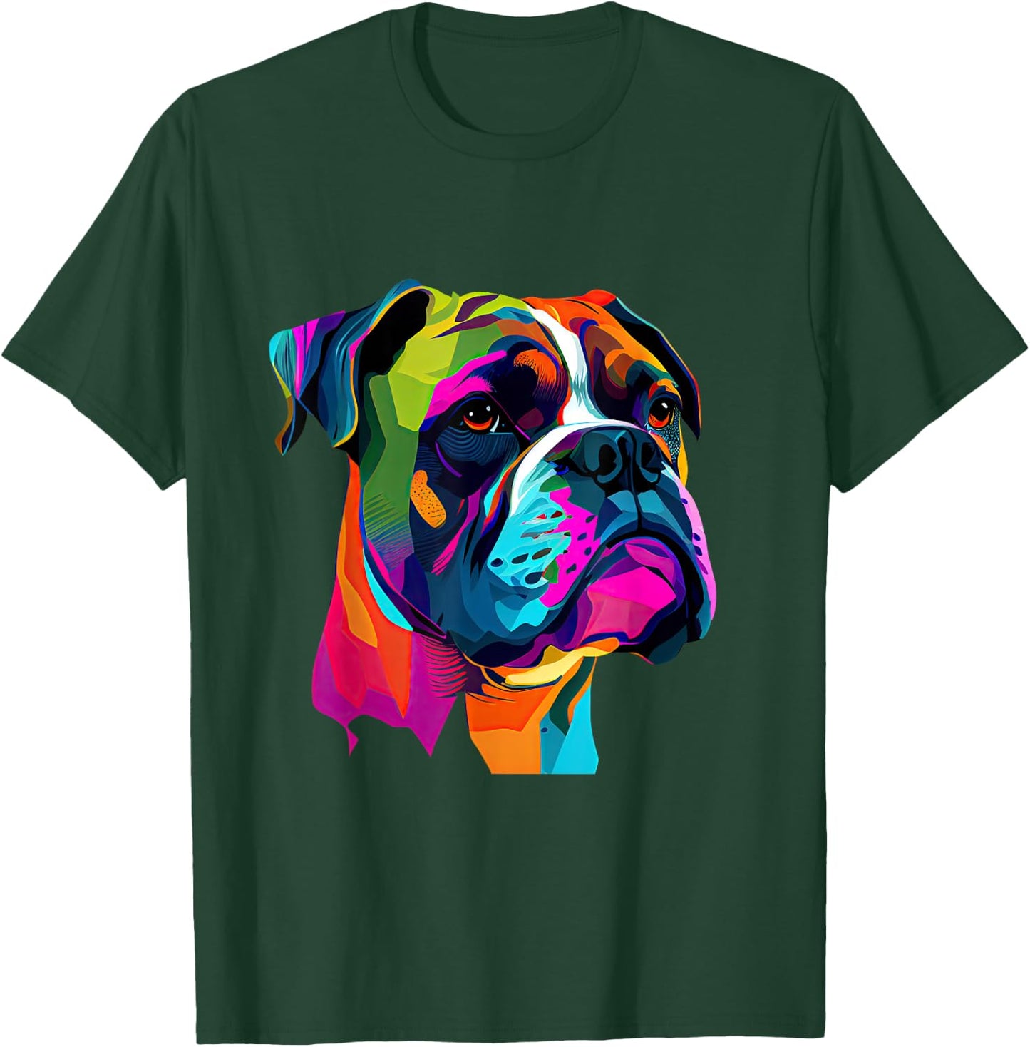 Boxer Dog Pop Art Design Cute Boxer Dog Lovers T-Shirt - T-Shirt | Forest