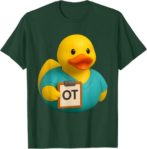 Rubber Duck Occupational Therapist OT Ducky Duckie T-Shirt - T-Shirt | Forest