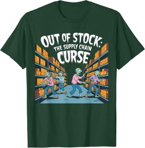 Out of stock, the Supply chain curse. logistics halloween T-Shirt - T-Shirt | Forest