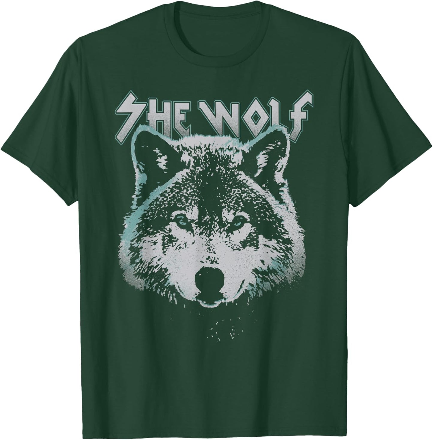 She Wolf Fierce Portrait T-Shirt - T-Shirt | Forest