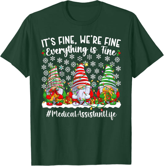 Funny Medical Assistant Christmas Med Assistant Xmas Party T-Shirt - T-Shirt | Forest