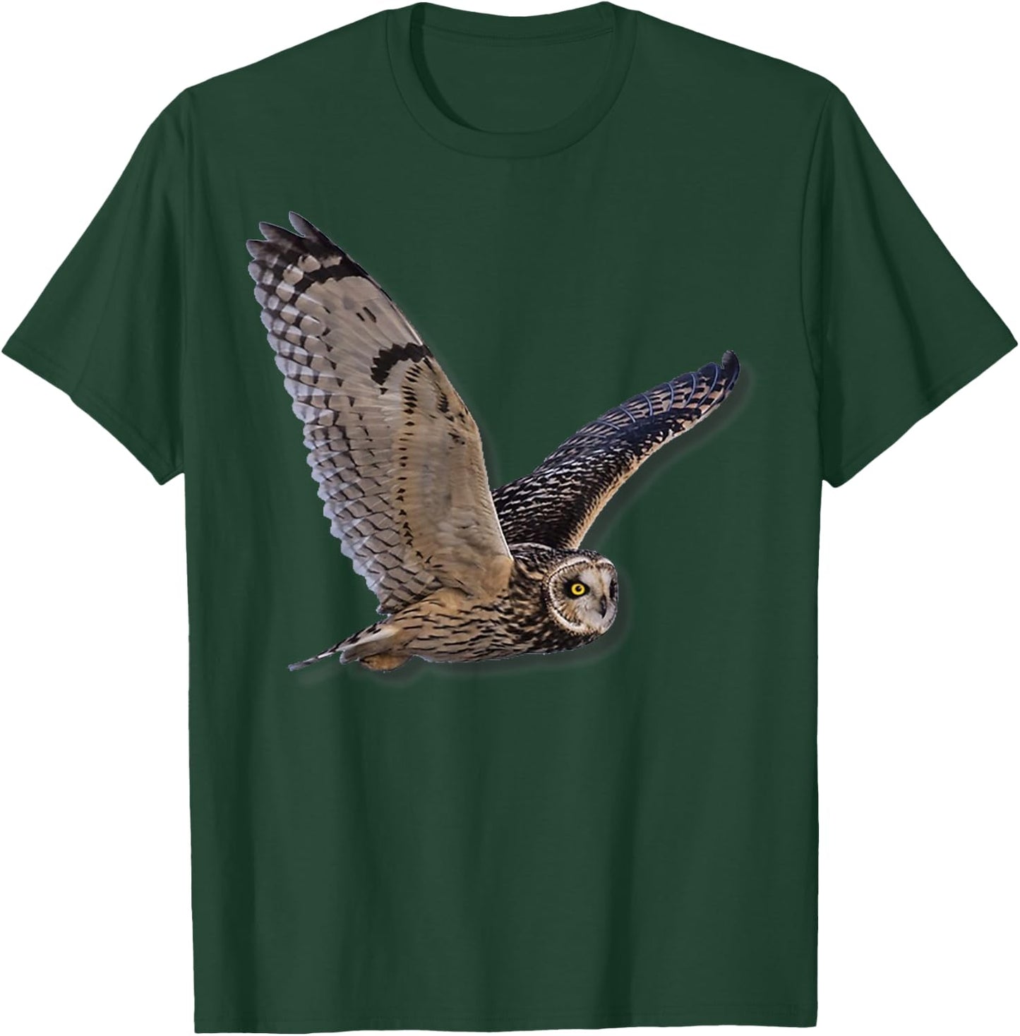 Beautiful Owl Raptor Flight Bird of Prey Birding Birder T-Shirt - T-Shirt | Forest