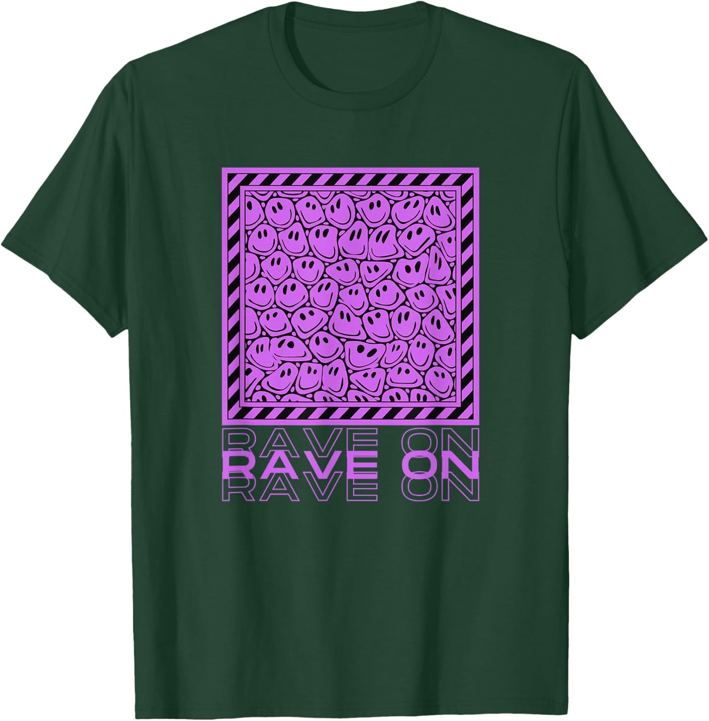 Skull Rave 90s Clothing Men | EDM Merch T-Shirt - T-Shirt | Forest
