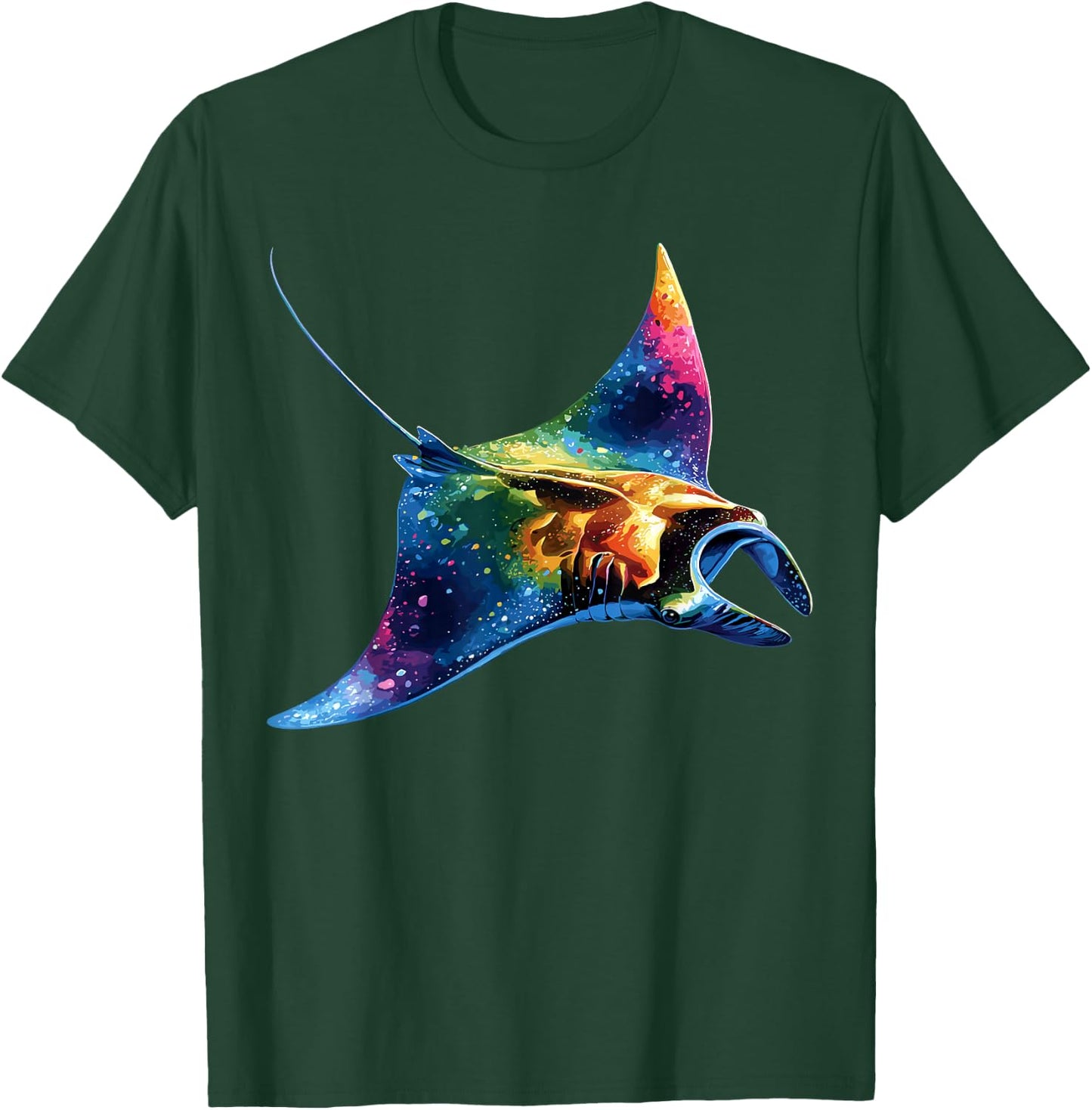 Manta Ray Devil Ray Flying Rays Stingray Manta Ray Diver T-Shirt - T-Shirt | Forest