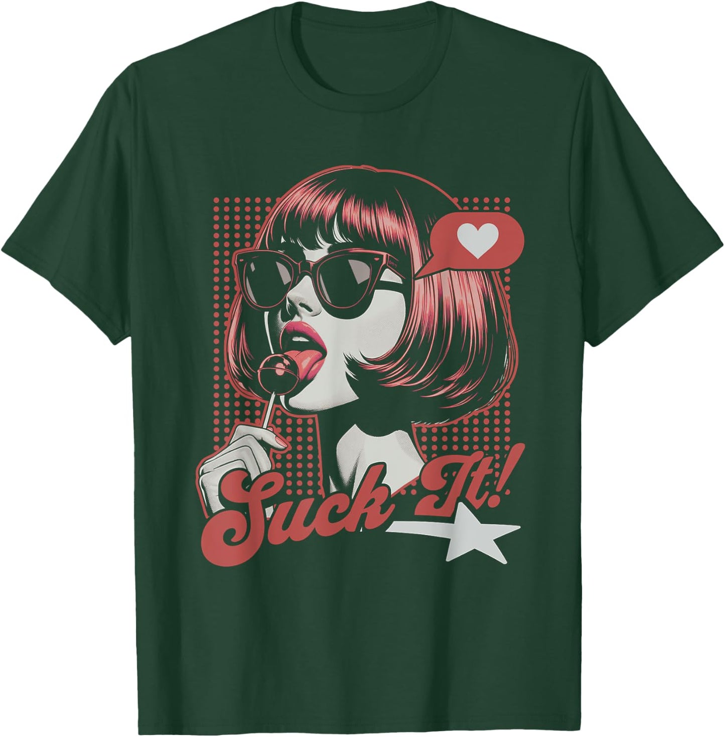 Funny Retro Pop Art Graphic Novelty T-Shirt - T-Shirt | Forest