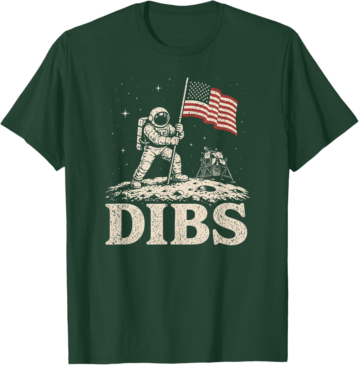 Moon Astronaut Dibs Artemis Lunar Mission Space Science Art T-Shirt - T-Shirt | Forest