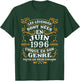 Vintage Cadeau d'anniversaire 30 Ans Nés en Juin 1996 T-Shirt - T-Shirt | Forest