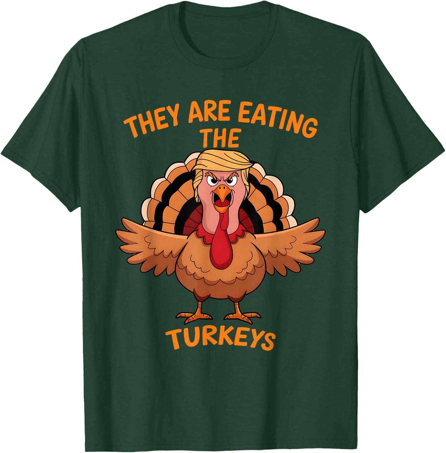 Funny Thanksgiving Turkey - -Adults, Black, Small, Short Sleeve, Classic Fit, Cotton T-Shirt - T-Shirt | Forest
