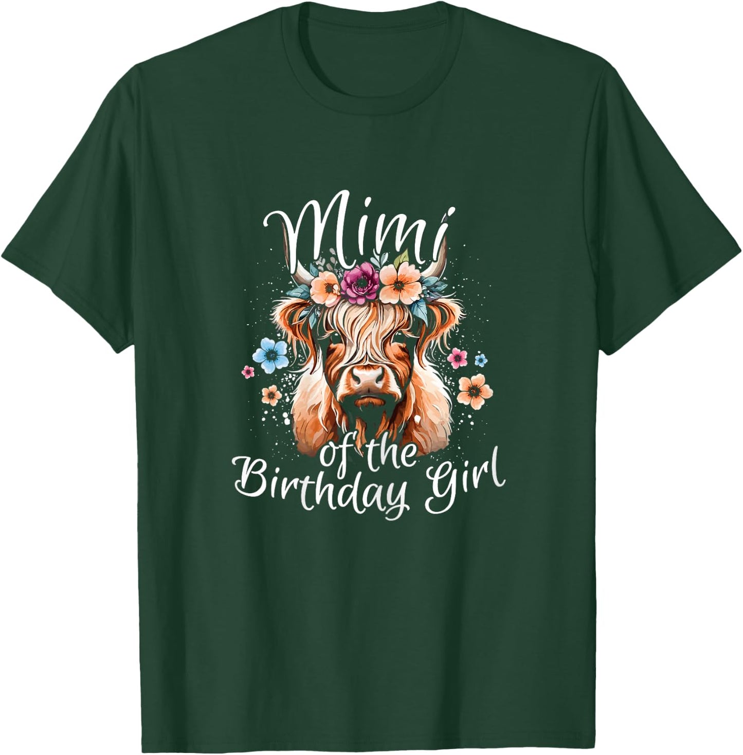 Mimi Of The Birthday Girl Highland Cow T-Shirt - T-Shirt | Forest