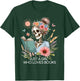Just A Girl Who Loves Books Messy Bun Book Skeleton Bookworm T-Shirt - T-Shirt | Forest