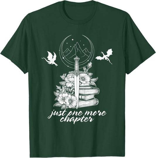 "Nur noch ein Kapitelbuch Dragon Romantasy Reader Bookish , black T-Shirt - T-Shirt | Forest