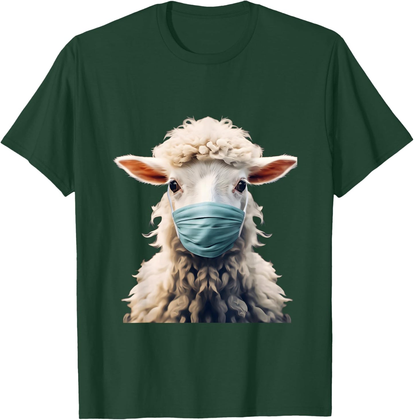 Sheep Wearing a Covid PPE Mask (ver. 2) T-Shirt - T-Shirt | Forest