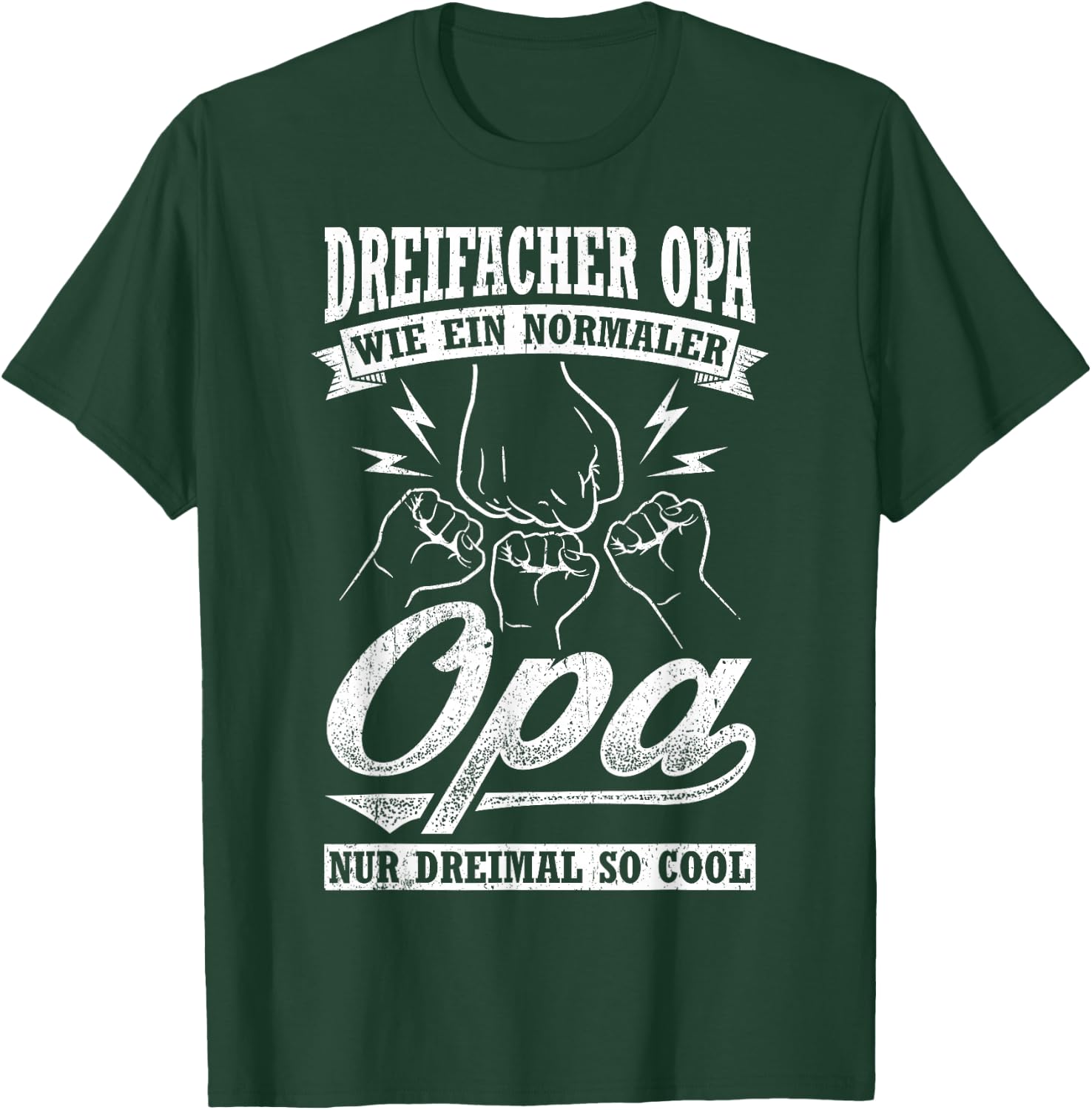 Drei Facher Opa Wie Ein Normaler Opa Nur Dreimal So Cool T-Shirt - T-Shirt | Forest