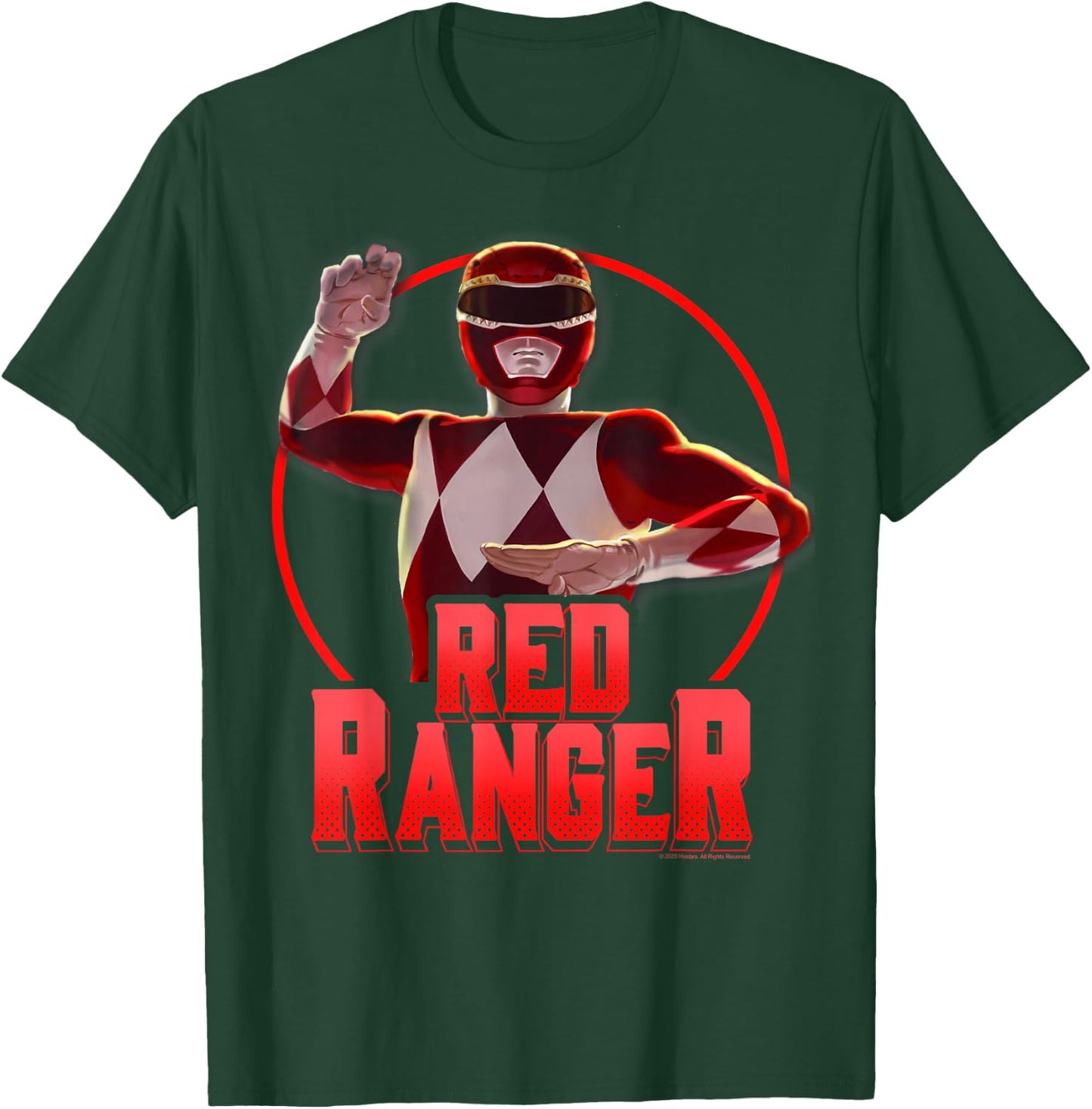 Power Rangers Red Ranger Karate Action Circle Portrait T-Shirt - T-Shirt | Forest