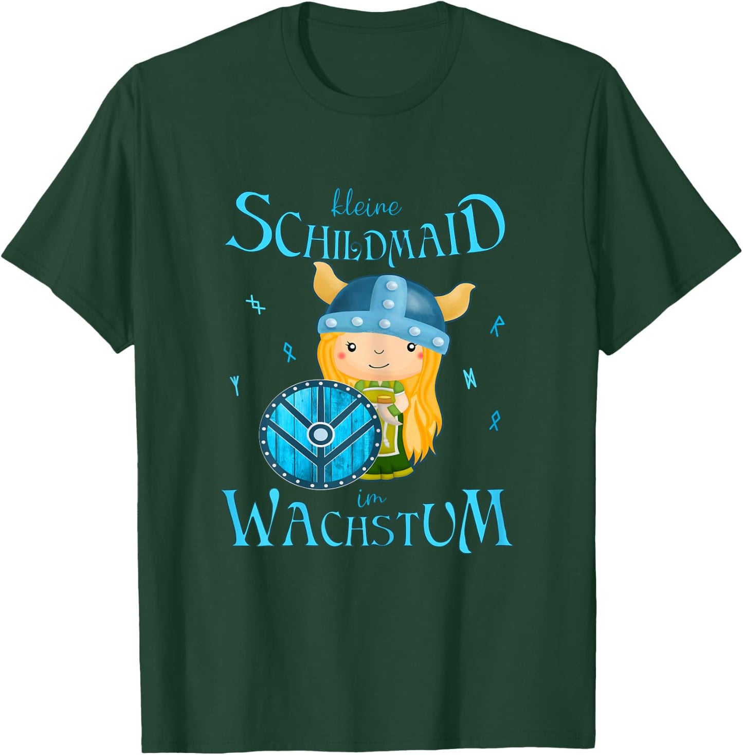 Kleine Schildmaid im Wachstum - Lagerthas Wikinger Mädchen T-Shirt - T-Shirt | Forest