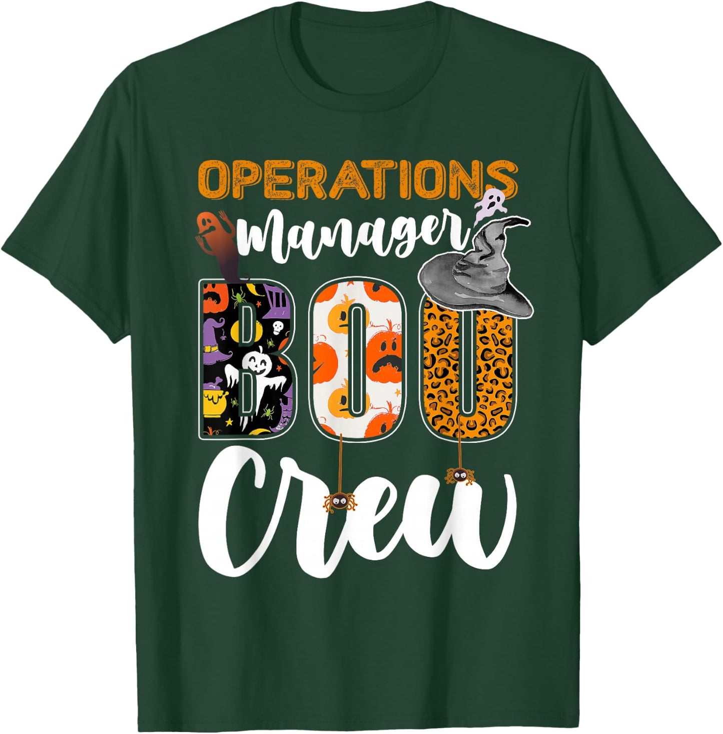Operations Manager Boo Crew Halloween Matching Supervisor T-Shirt - T-Shirt | Forest