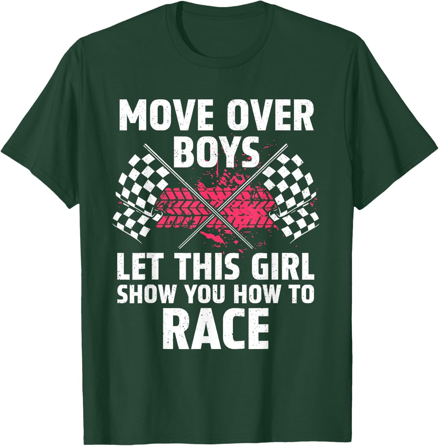 Car Racing Art Girls Race Track Race Car Driver T-Shirt - T-Shirt | Forest