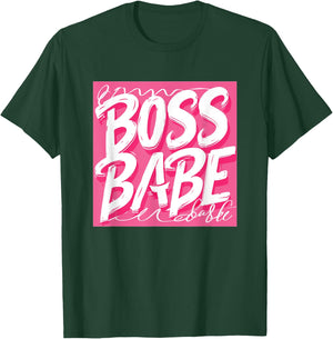 Nice pink Boss Babe Speech T-Shirt - T-Shirt | Forest