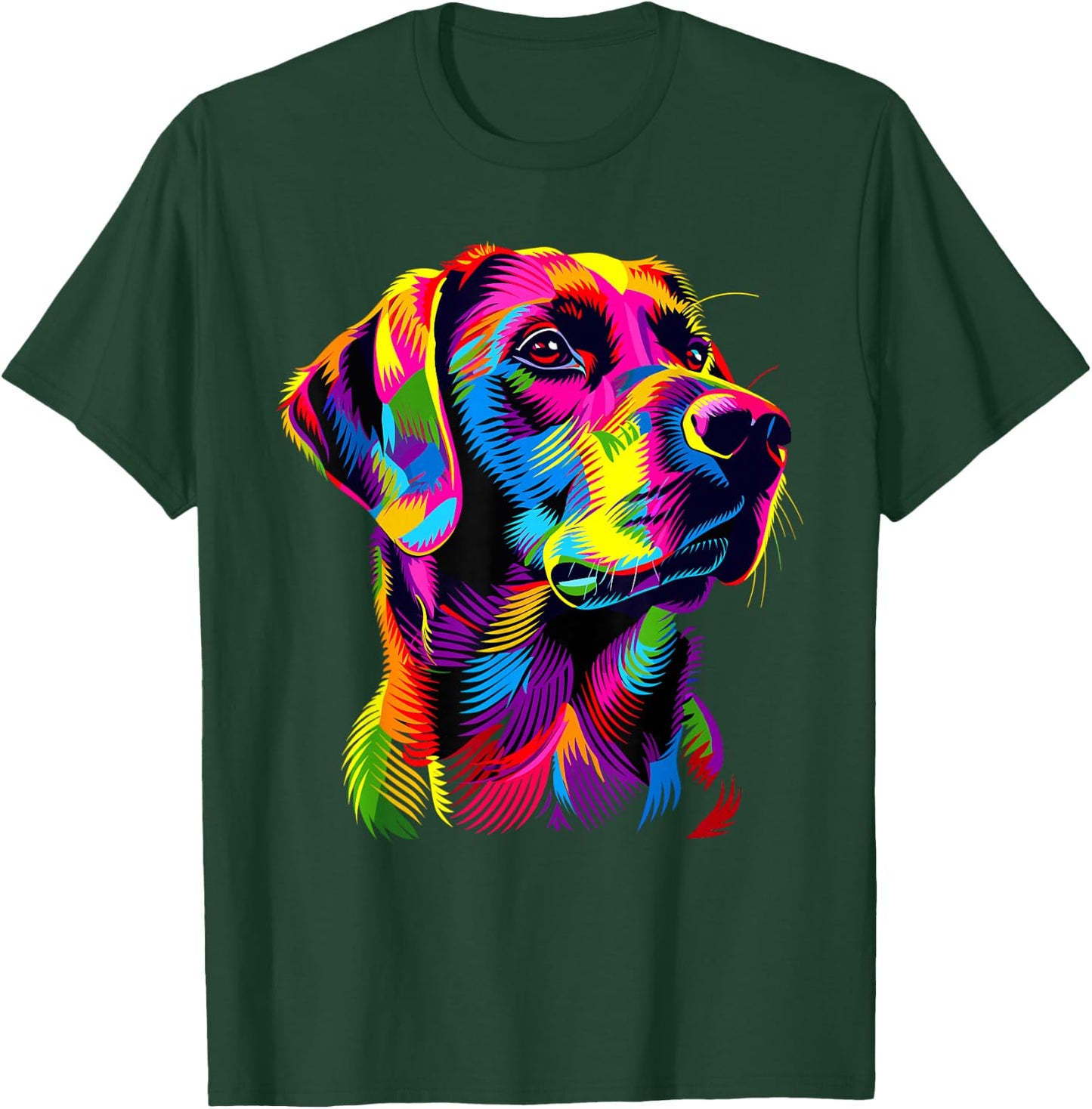 Labrador Retriever Bunte Farben Pop Art Hund Labradore T-Shirt - T-Shirt | Forest