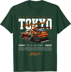 Cool Retro Vintage Japanese JDM Tokyo Japan Drift Race Car , blue T-Shirt - T-Shirt | Forest