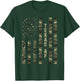 Texas AF United States Distressed Camo w US Flag T-Shirt - T-Shirt | Forest