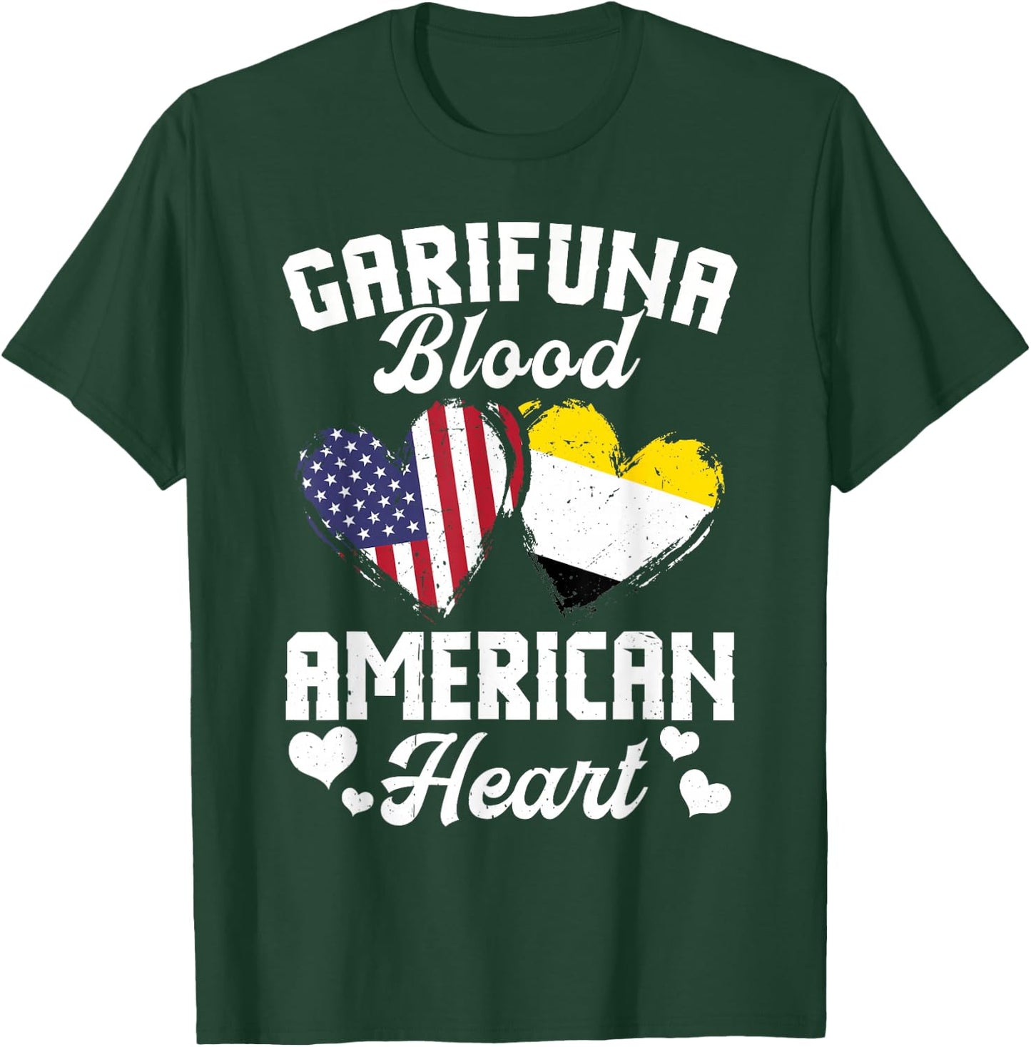 Garifuna Flag Uniform American Outfit US Flags Garifuna T-Shirt - T-Shirt | Forest