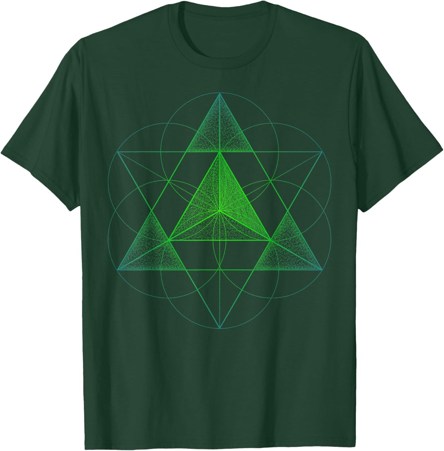 Sacred Geometry Star Tetrahedron Merkaba T-Shirt - T-Shirt | Forest