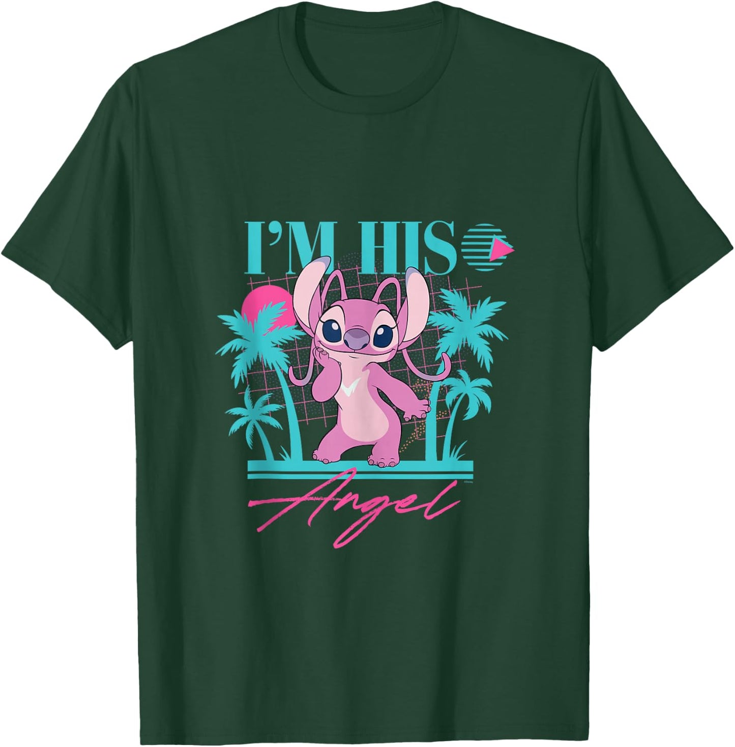 Disney Stitch Retro ’90s Couples Matching I’m His Angel T-Shirt - T-Shirt | Forest