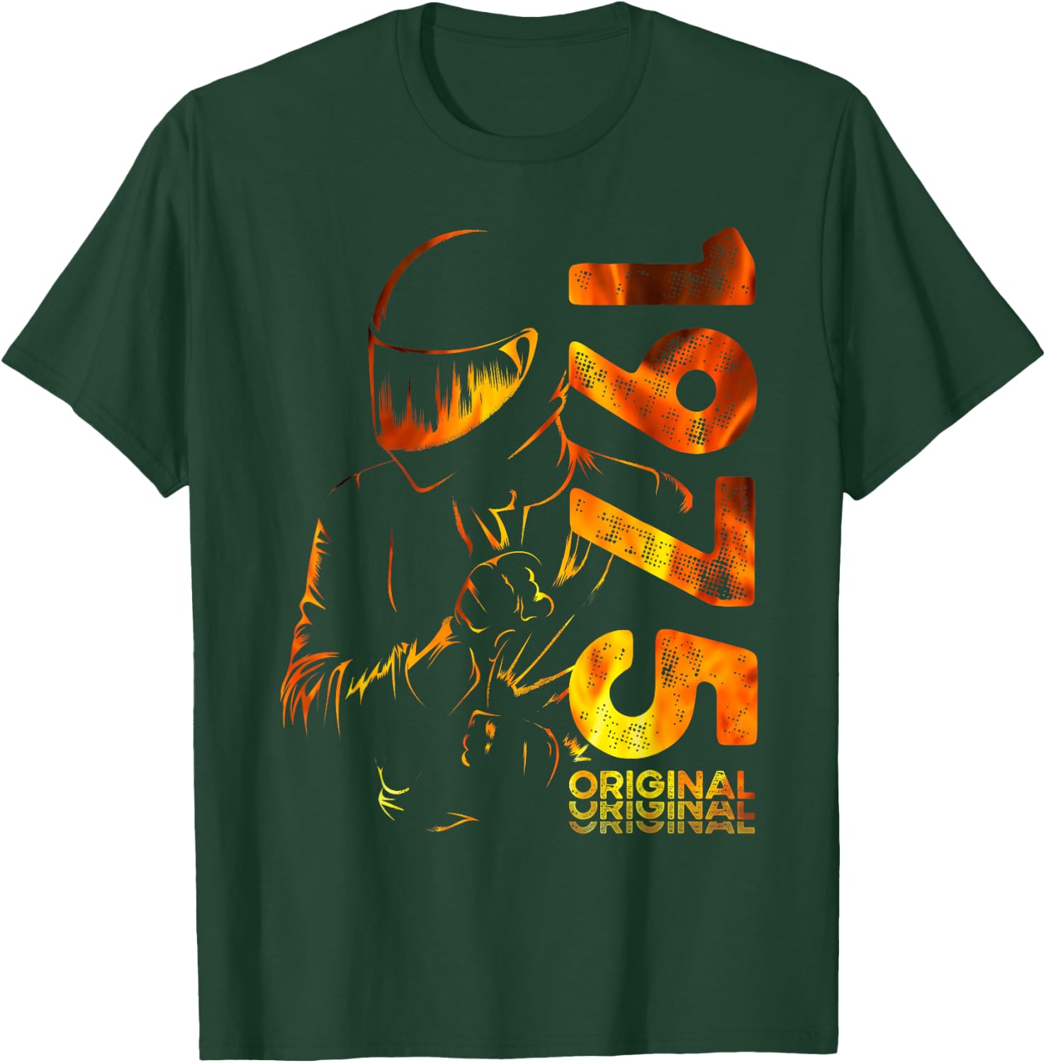 50th Birthday Man Motorcycle Biker Biker 1975 , Black, S T-Shirt - T-Shirt | Forest
