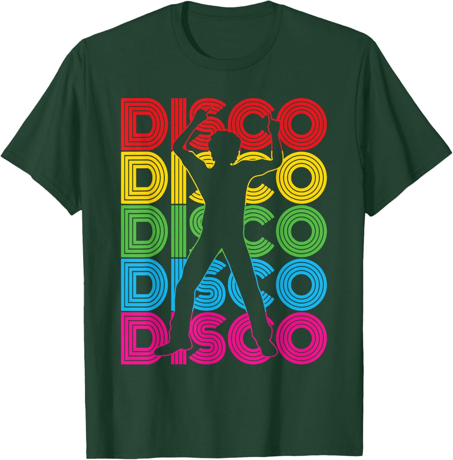 Men's Disco Outfit | 70s & 80s Costume, Dance Party, Disco , black T-Shirt - T-Shirt | Forest