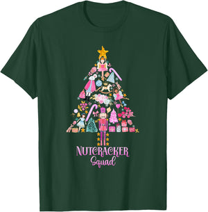 Christmas Nutcracker Squad Ballet Dance Women Kids Girls T-Shirt - T-Shirt | Forest