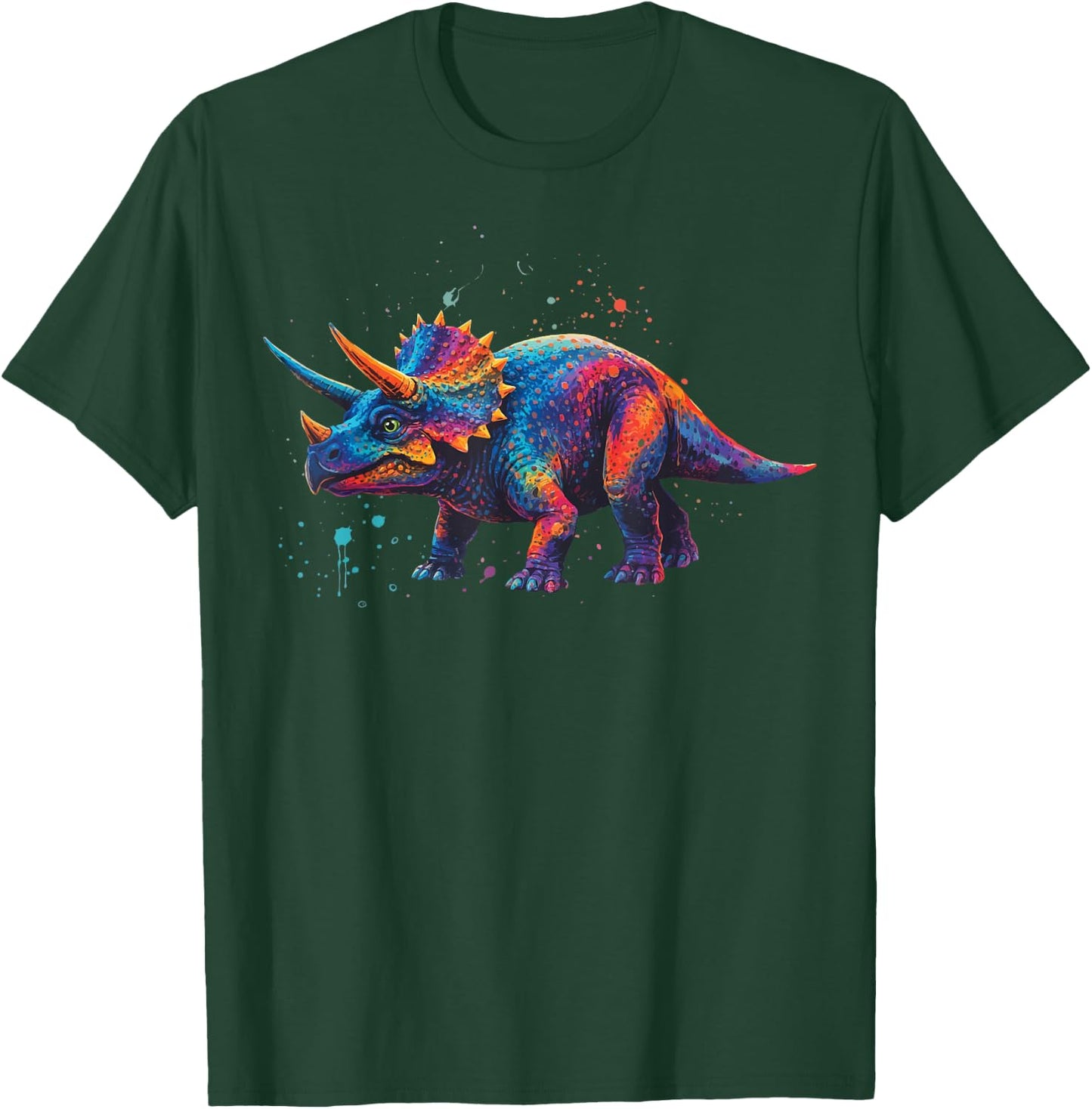 Triceratops Colorful T-Shirt - T-Shirt | Forest