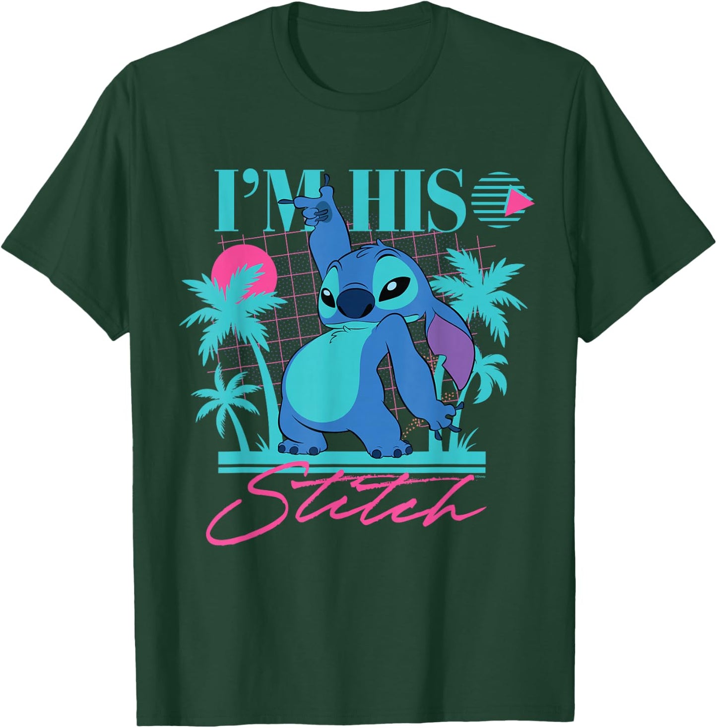 Disney Stitch Retro '90s Couples Matching I'm His Stitch T-Shirt - T-Shirt | Forest