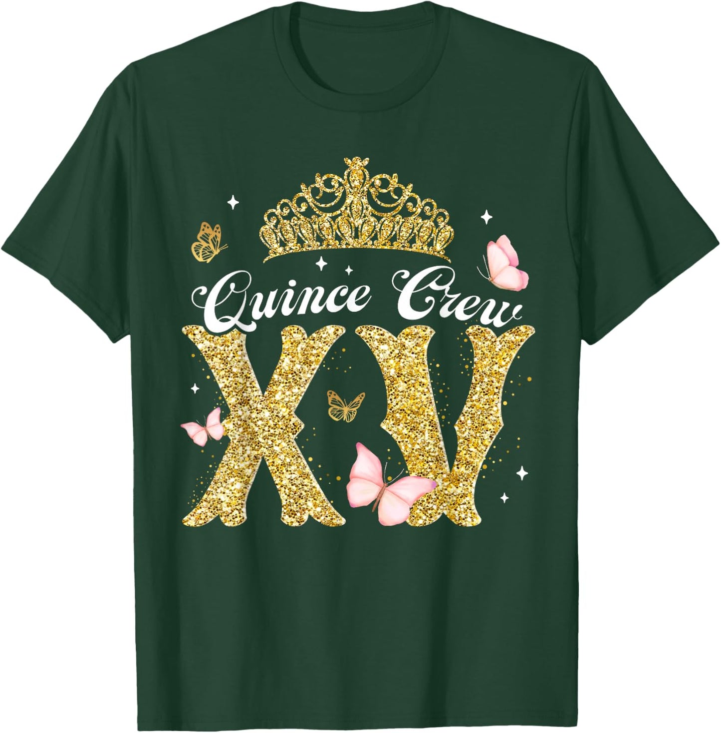15 Year Old Birthday Decorations Mis Quince Crew Squadv T-Shirt - T-Shirt | Forest
