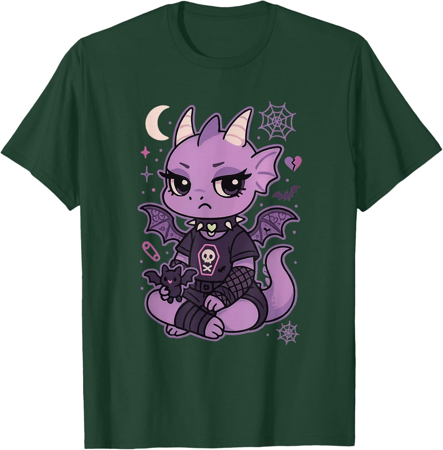 Pastel Goth Dragon Women Nu Goth Emo Gothic T-Shirt - T-Shirt | Forest