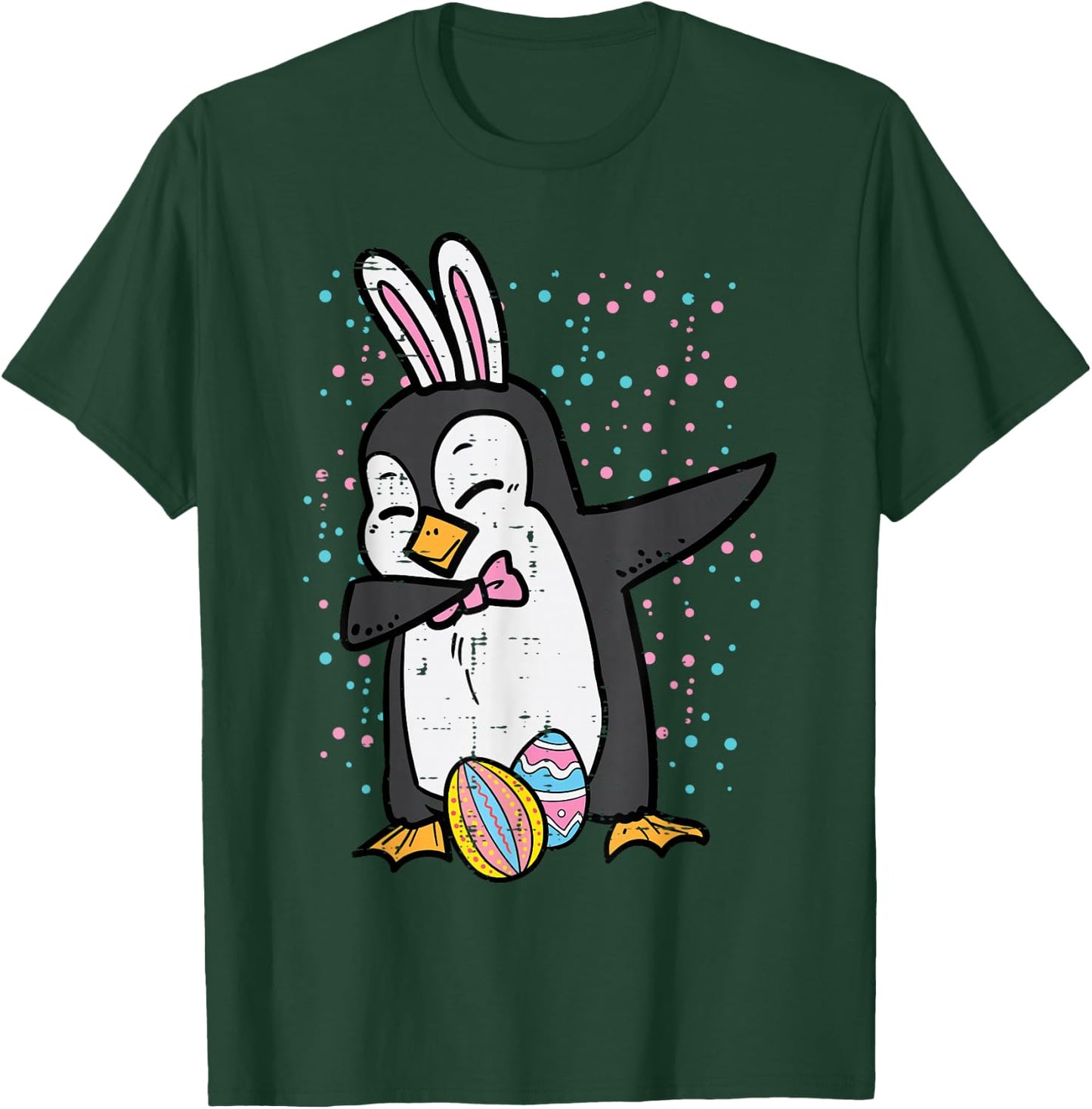 Easter Bunny Penguin Dab Funny Dance Girls Boys Kids Toddler T-Shirt - T-Shirt | Forest
