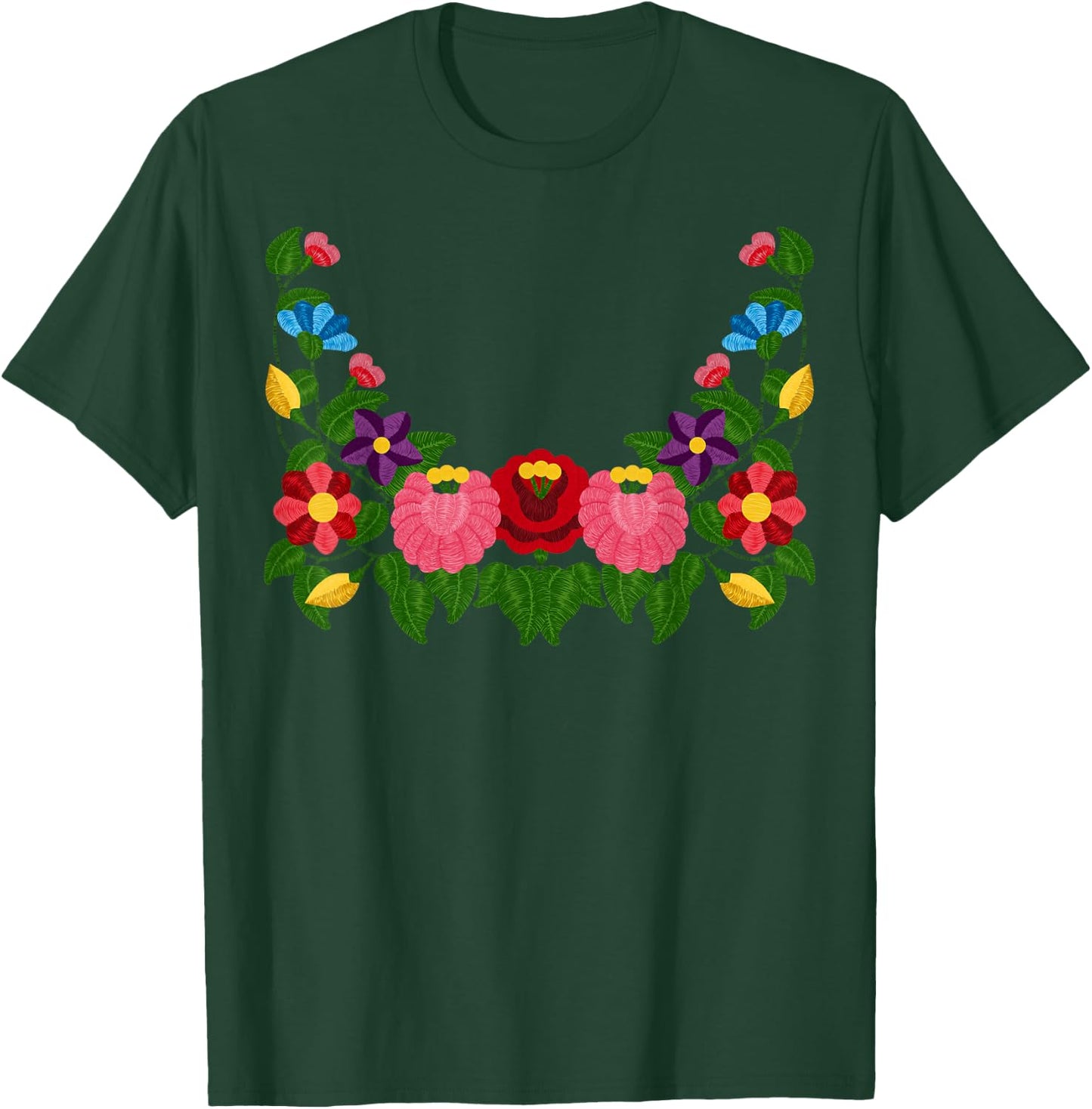 Ungarische Kalocsa Stickerei Blumen Ungarn Volkskunst Magyar T-Shirt - T-Shirt | Forest