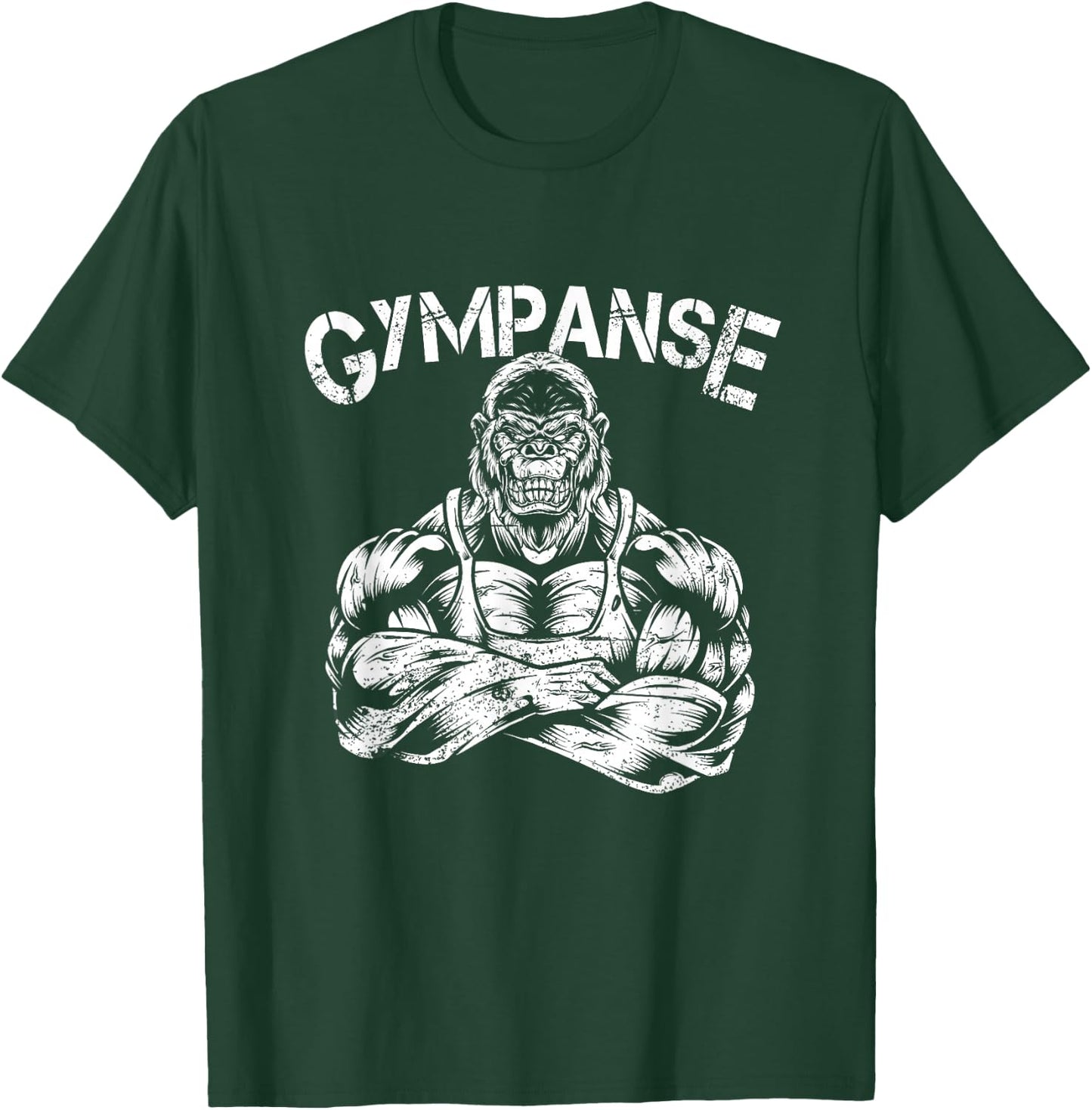 Gympanse Gym Monkey Chimpanzee Fitness Coach Gym Trainer , black T-Shirt - T-Shirt | Forest
