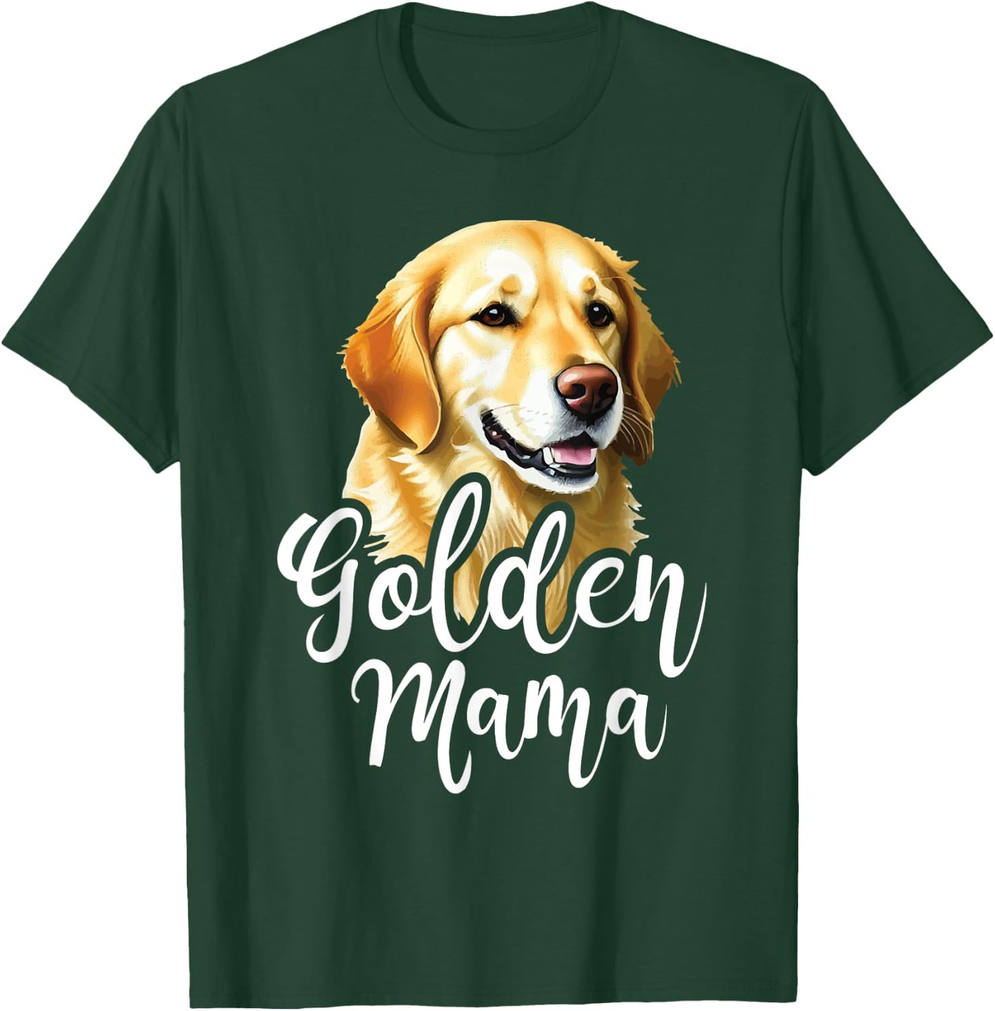 Golden Mama - Mother's Day Dog Owner Canine Lover Women Kids T-Shirt - T-Shirt | Forest