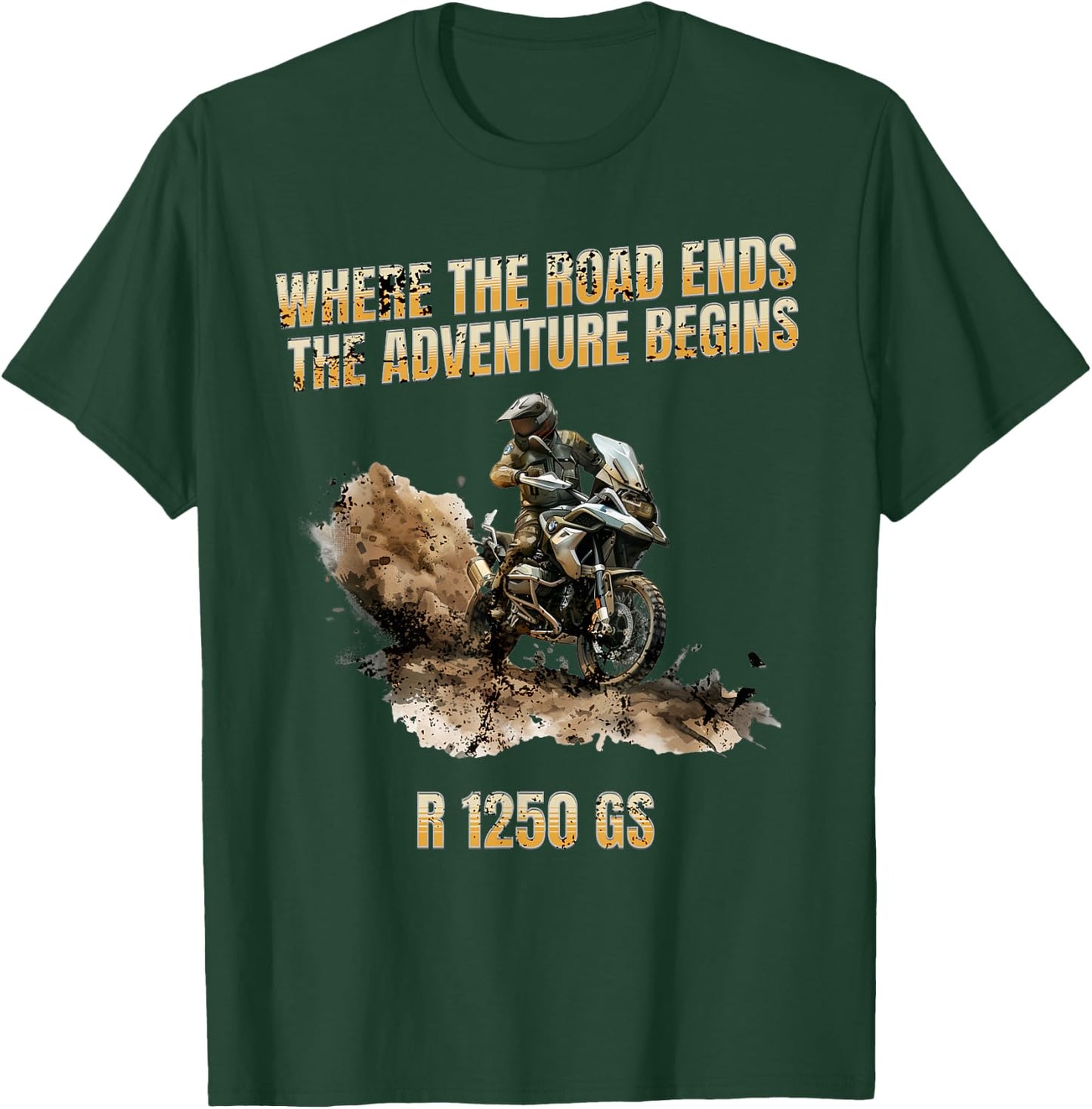 R 1250 GS Adventure Moto , Black, S T-Shirt - T-Shirt | Forest
