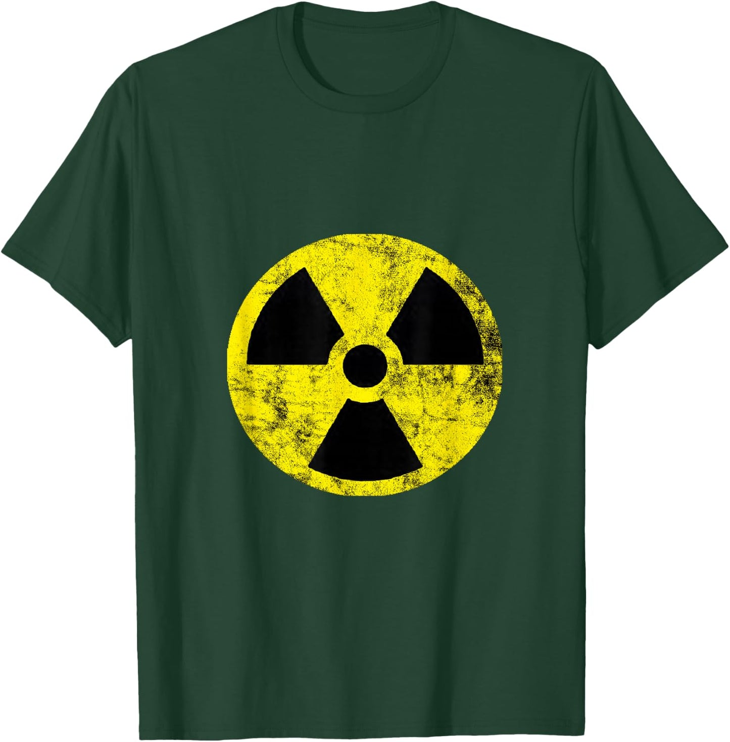 Nuclear Radiation Hazard Warning Fallout Symbol Sign Caution T-Shirt - T-Shirt | Forest