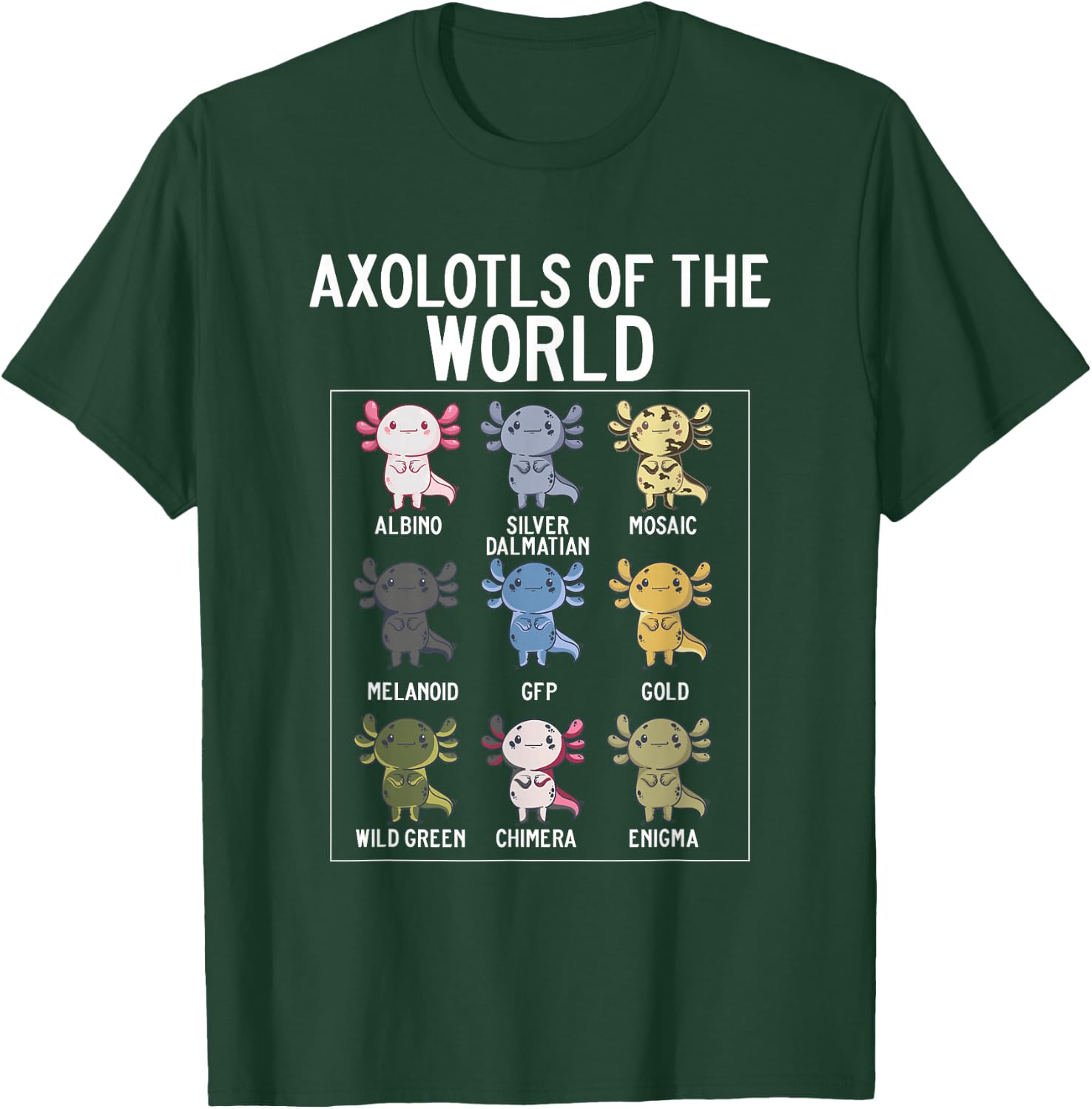 Axolotls Of The World Accessories Costume Clothes Pajamas T-Shirt - T-Shirt | Forest