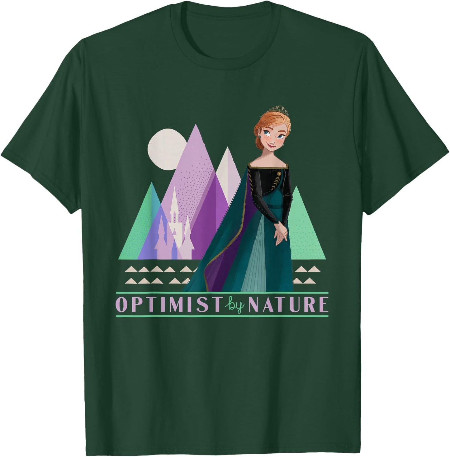 Disney Frozen 2 Queen Anna Optimist By Nature T-Shirt - T-Shirt | Forest