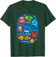 Kawaii Ocean Friends Whale & Sea Creatures Circle Cute T-Shirt - T-Shirt | Forest