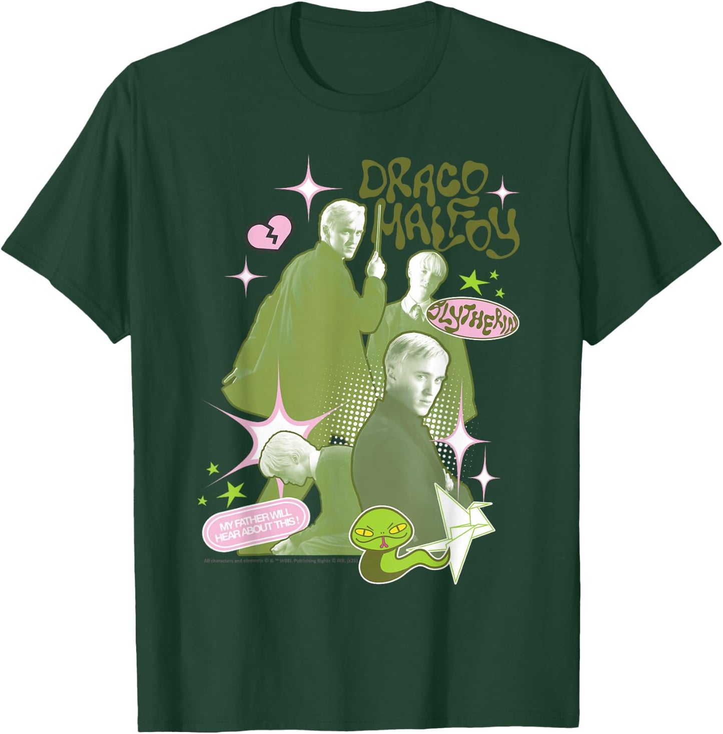 Harry Potter New Design 2025 Draco Malfoy Slytherin T-Shirt - T-Shirt | Forest