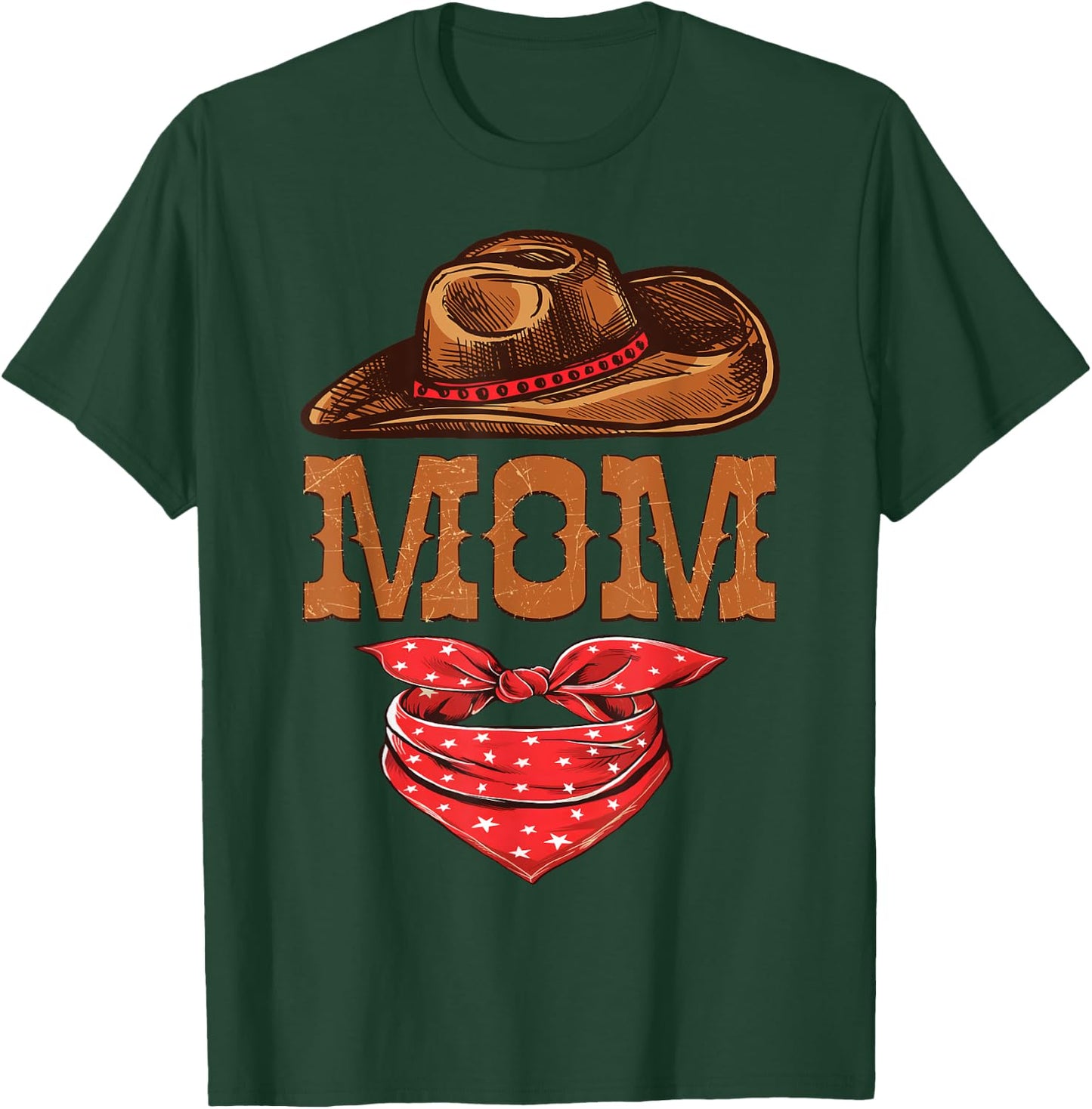 Mom Western Birthday Cowboy Cowgirl Family Matching T-Shirt - T-Shirt | Forest