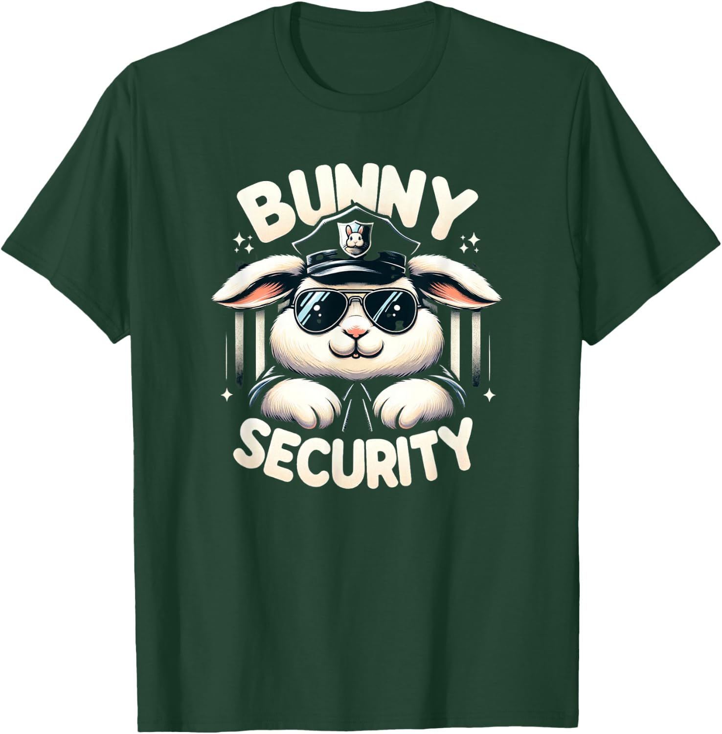 Easter Bunny Security Guard Cute & Funny Egg Hunt T-Shirt - T-Shirt | Forest