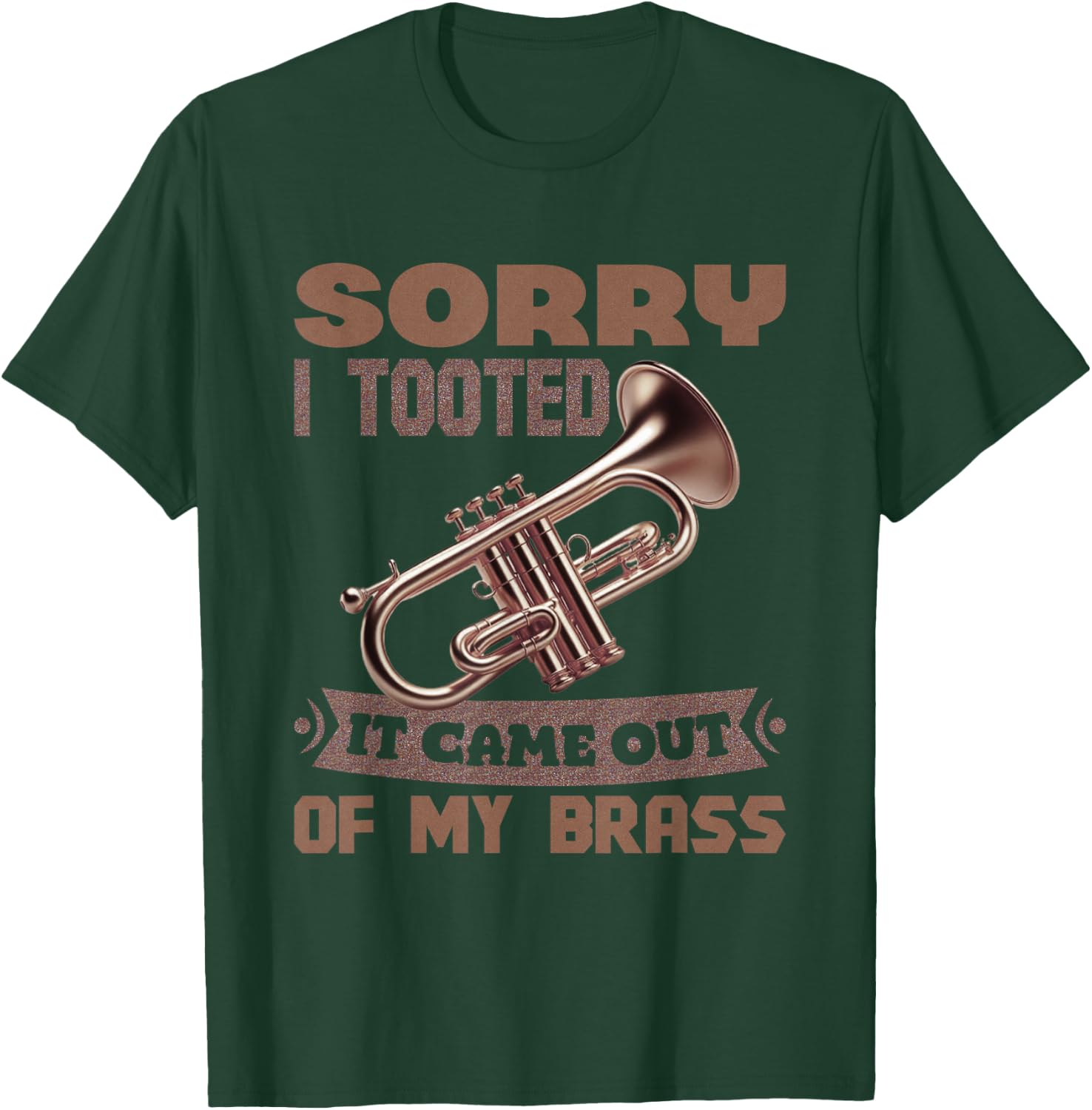 Trumpet Player Vintage Music Trumpet Jazz Band Trombone T-Shirt - T-Shirt | Forest