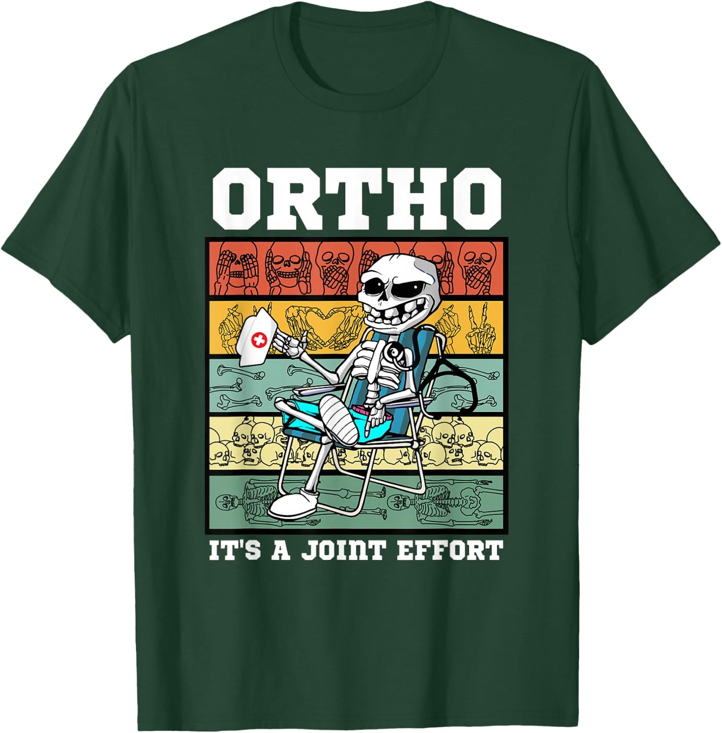 Ortho It's A Joint Effort Bone Humor Orthopedic Nurse Doctor T-Shirt - T-Shirt | Forest